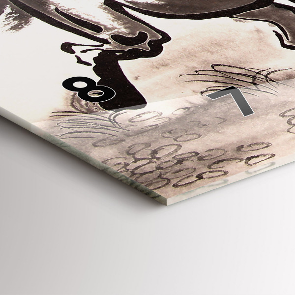 Horizontale Uhr Galoppierende Pferde