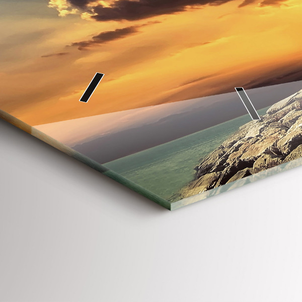 Horizontale Uhr Leuchtturm am Meer