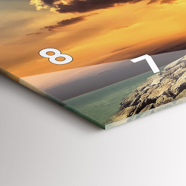 Horizontale Uhr Leuchtturm am Meer