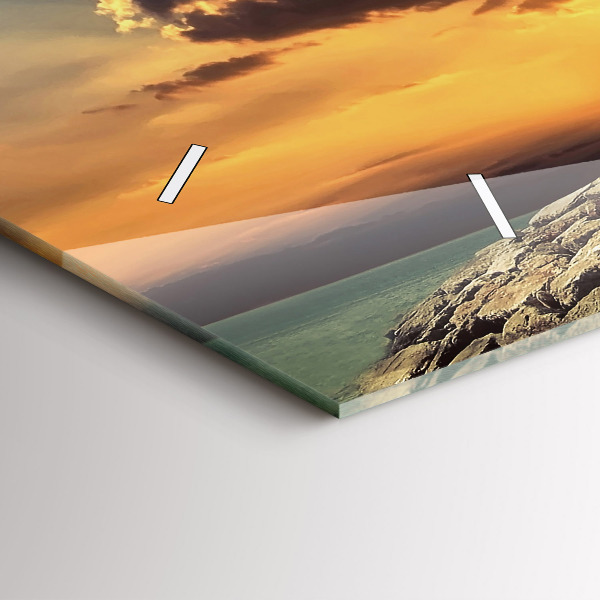 Horizontale Uhr Leuchtturm am Meer