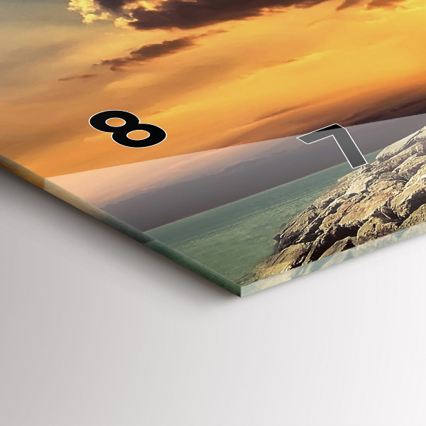 Horizontale Uhr Leuchtturm am Meer