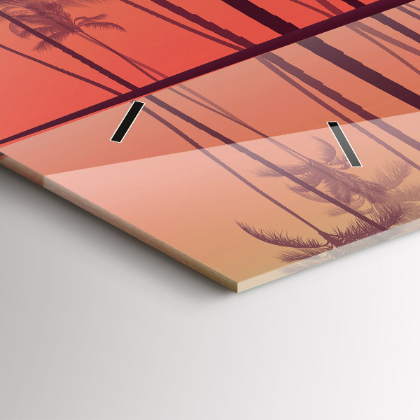 Horizontale Uhr Tropische Palmen