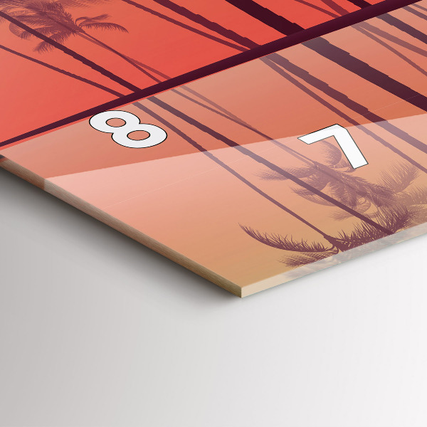 Horizontale Uhr Tropische Palmen