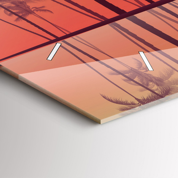 Horizontale Uhr Tropische Palmen