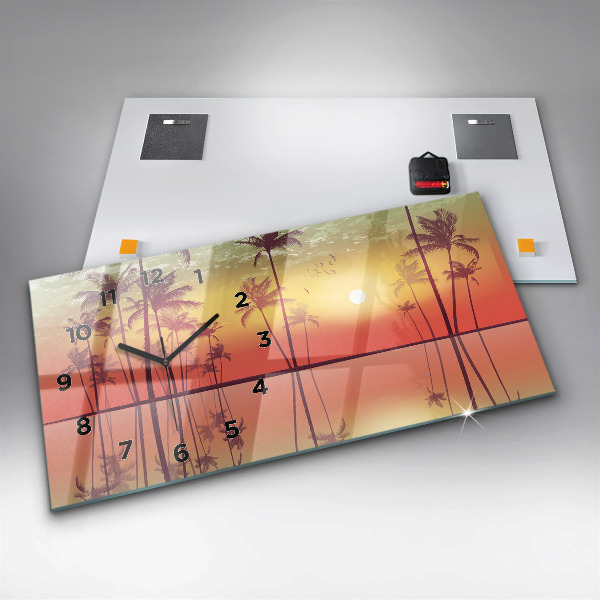 Horizontale Uhr Tropische Palmen