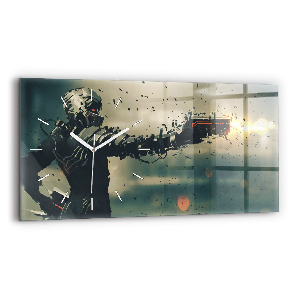 Horizontale Uhr mit motiv Spiel mit tödlichen Waffen