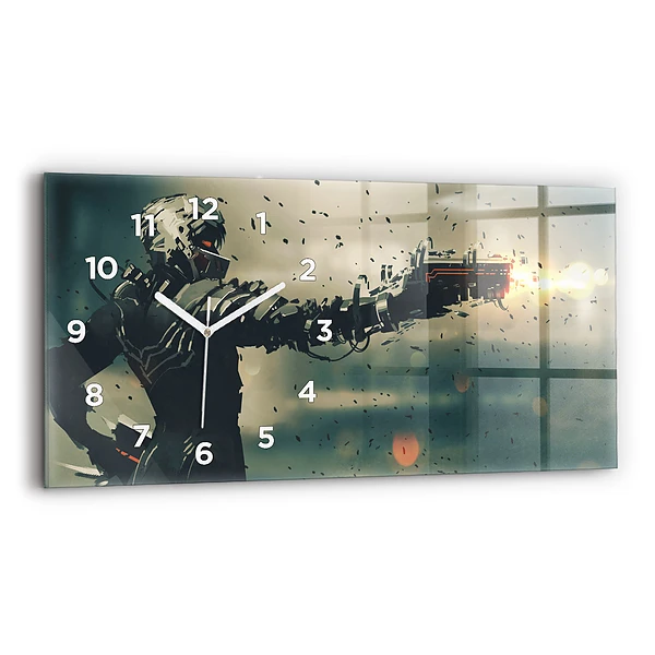 Horizontale Uhr mit motiv Spiel mit tödlichen Waffen