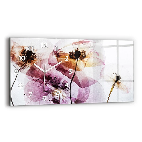 Horizontale Uhr Trockene Mohnblumen
