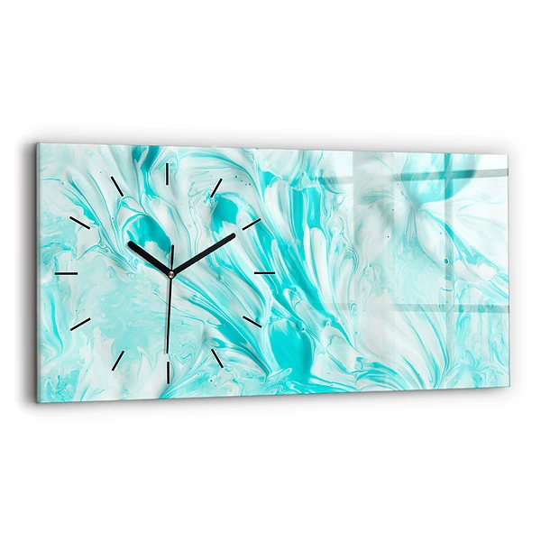 Horizontale Uhr Blaue Abstraktion