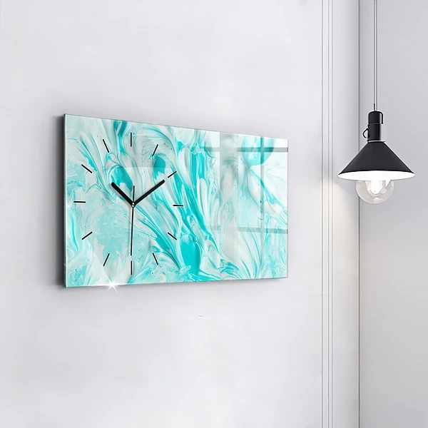 Horizontale Uhr Blaue Abstraktion
