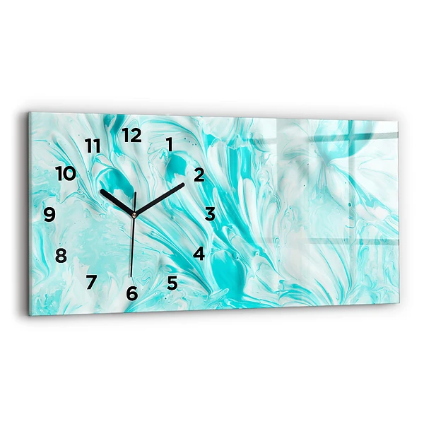 Horizontale Uhr Blaue Abstraktion