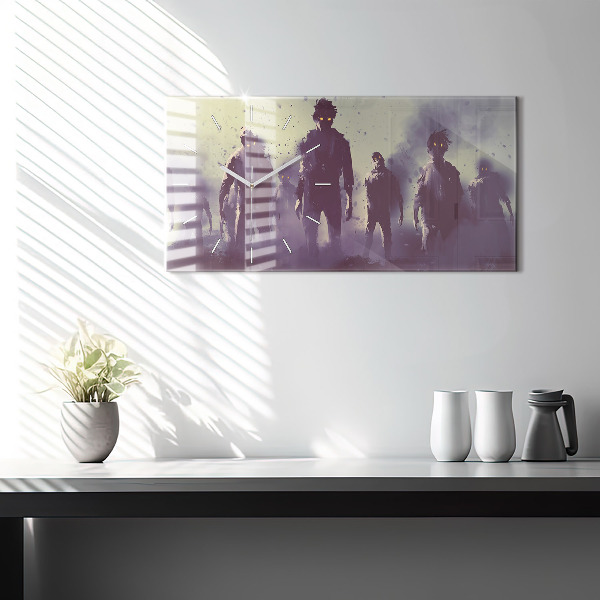 Horizontale Uhr mit motiv Zombie bei Nacht - Halloween