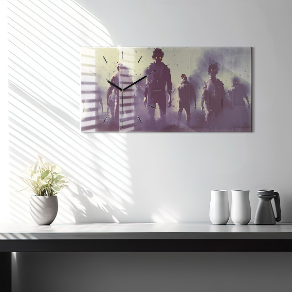 Horizontale Uhr mit motiv Zombie bei Nacht - Halloween