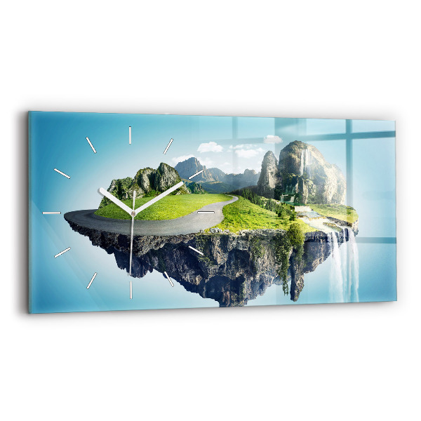 Horizontale Uhr Fliegende Insel
