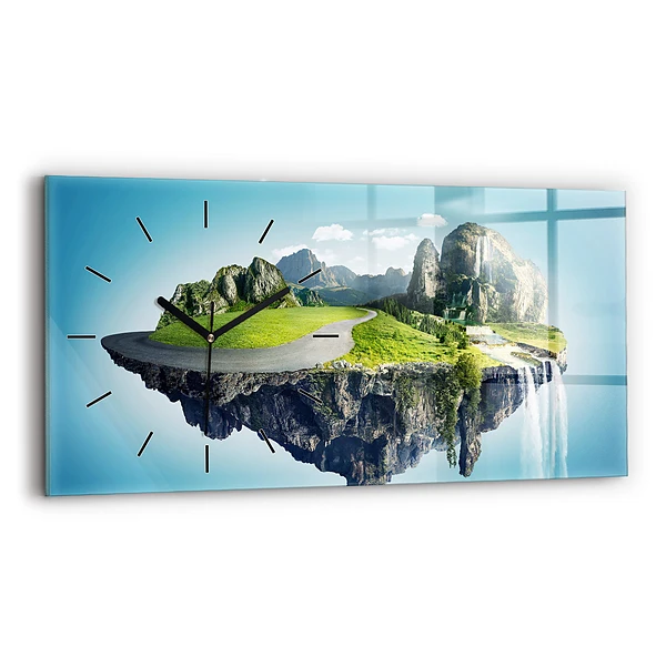Horizontale Uhr Fliegende Insel