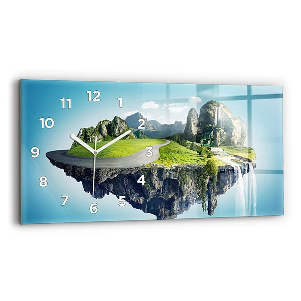 Horizontale Uhr Fliegende Insel