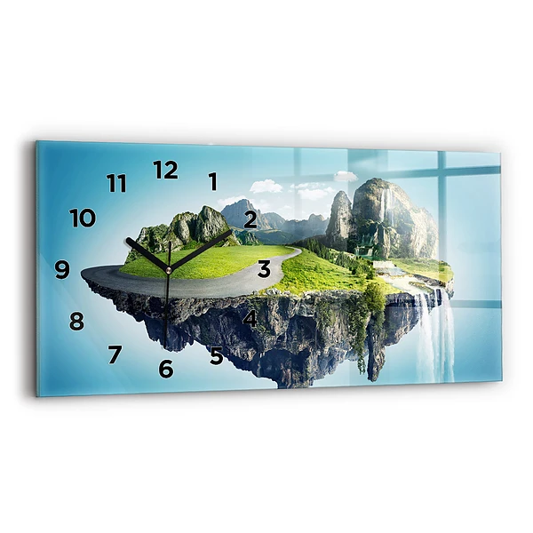 Horizontale Uhr Fliegende Insel