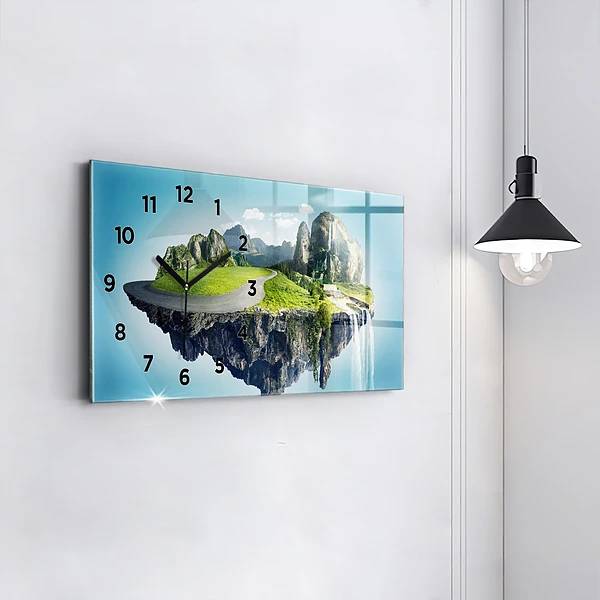 Horizontale Uhr Fliegende Insel