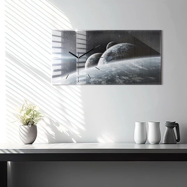 Horizontale Uhr mit motiv Kosmos Planeten