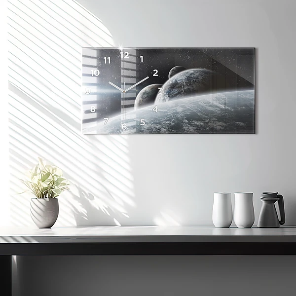 Horizontale Uhr mit motiv Kosmos Planeten