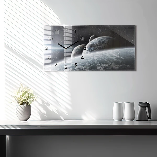 Horizontale Uhr mit motiv Kosmos Planeten