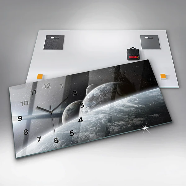 Horizontale Uhr mit motiv Kosmos Planeten