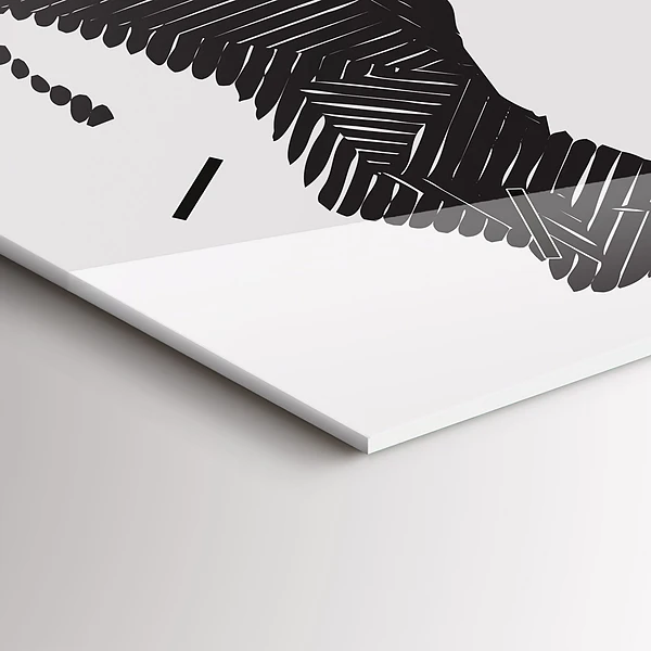 Horizontale Uhr mit motiv Rhinozeros Linienkunst