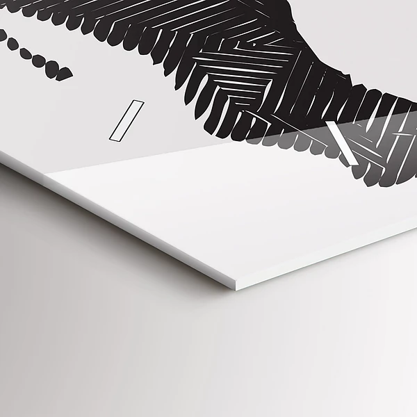 Horizontale Uhr mit motiv Rhinozeros Linienkunst