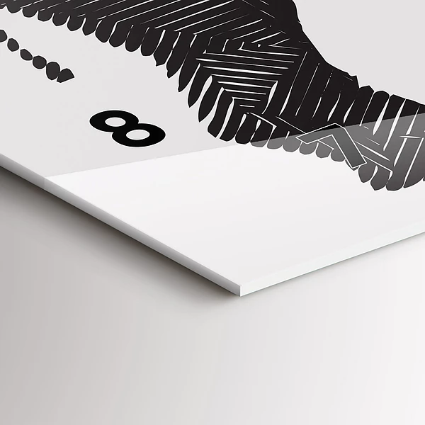 Horizontale Uhr mit motiv Rhinozeros Linienkunst