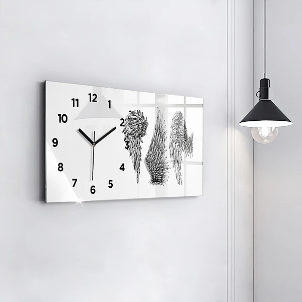 Horizontale Uhr mit motiv Flügel eines Engels
