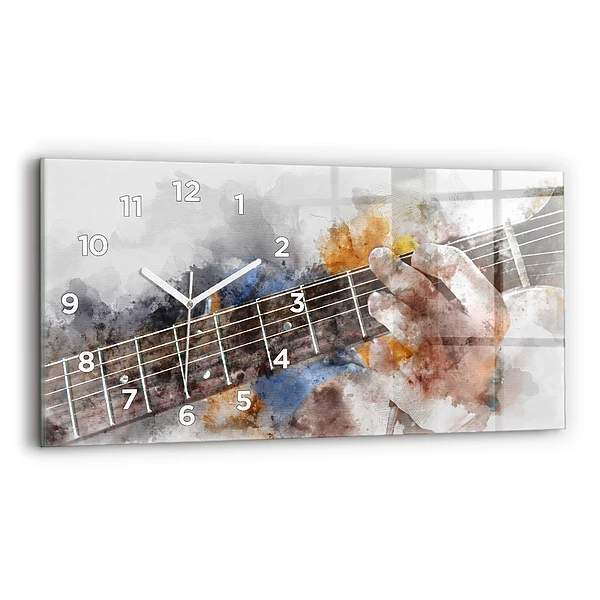 Horizontale Uhr mit motiv Gitarre