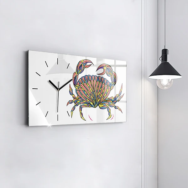 Horizontale Uhr mit motiv Ethnische Krabbe