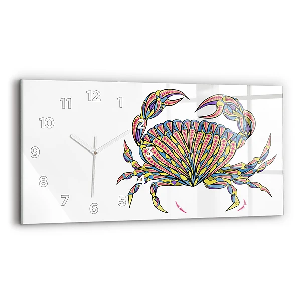Horizontale Uhr mit motiv Ethnische Krabbe