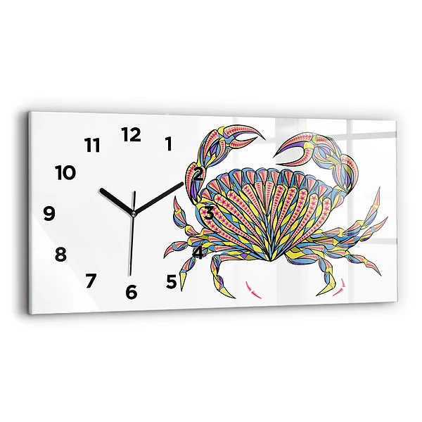 Horizontale Uhr mit motiv Ethnische Krabbe