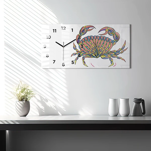 Horizontale Uhr mit motiv Ethnische Krabbe