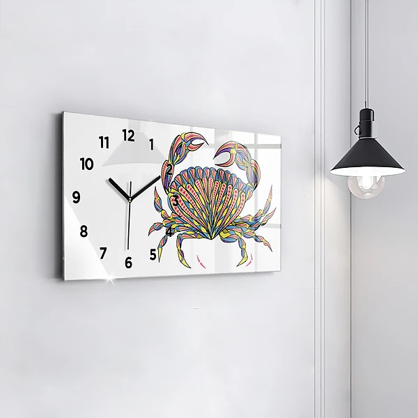 Horizontale Uhr mit motiv Ethnische Krabbe