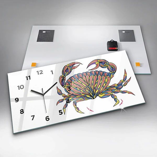 Horizontale Uhr mit motiv Ethnische Krabbe