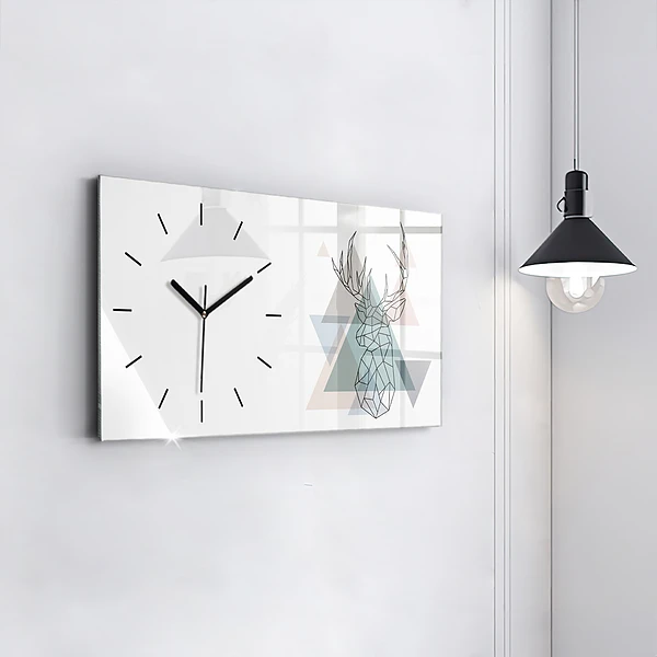 Horizontale Uhr mit motiv Rentier skandinavischer Stil