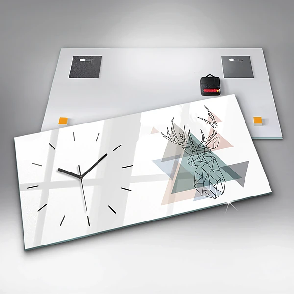 Horizontale Uhr mit motiv Rentier skandinavischer Stil