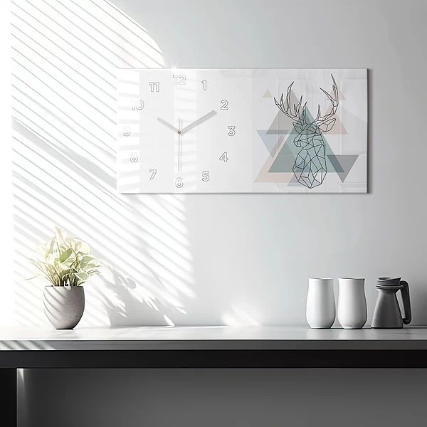 Horizontale Uhr mit motiv Rentier skandinavischer Stil