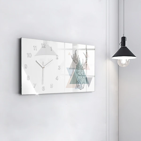 Horizontale Uhr mit motiv Rentier skandinavischer Stil