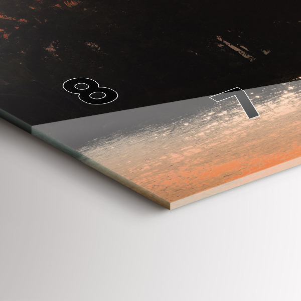 Horizontale Uhr mit motiv Sonnenuntergang Palmen Urlaub