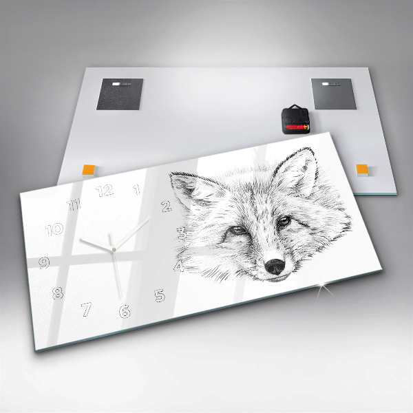 Horizontale Uhr Vektor-Fuchs-Kopf