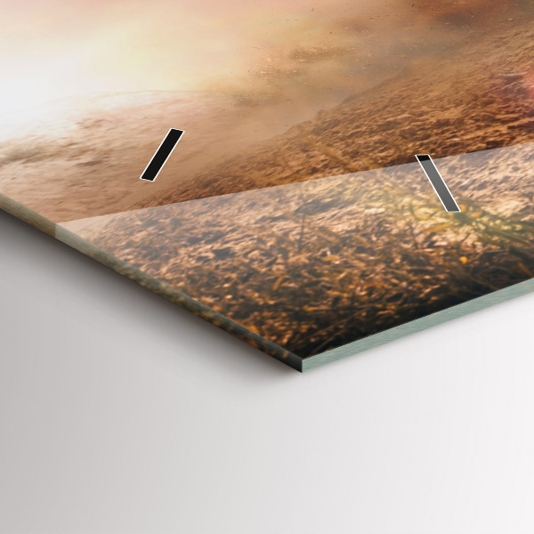 Horizontale Uhr mit motiv Mann auf Motorrad