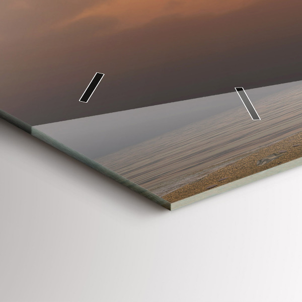 Horizontale Uhr mit motiv Tiere im Sonnenuntergang