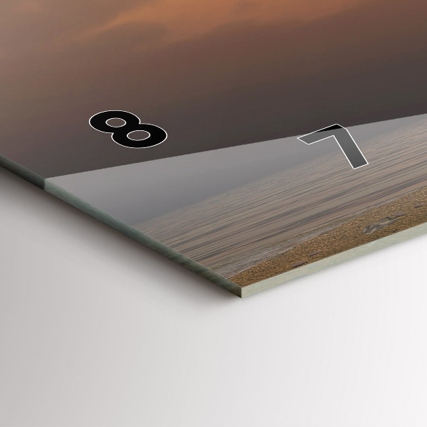 Horizontale Uhr mit motiv Tiere im Sonnenuntergang