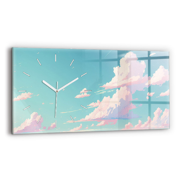 Horizontale Uhr Pastellfarbener Himmel