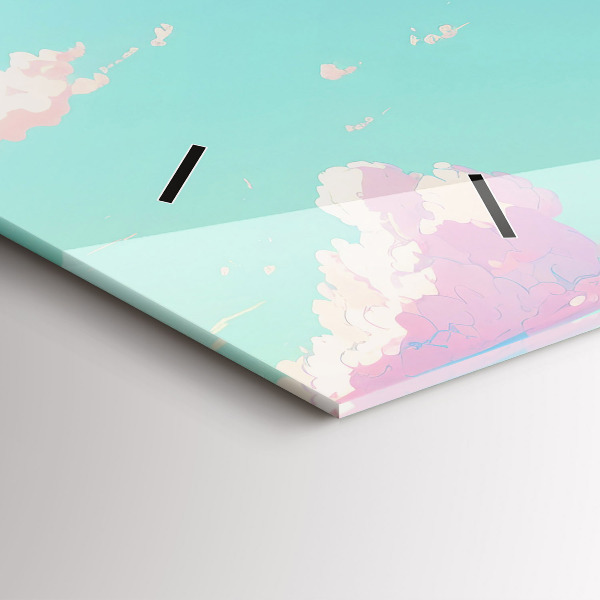 Horizontale Uhr Pastellfarbener Himmel