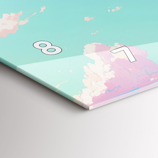 Horizontale Uhr Pastellfarbener Himmel