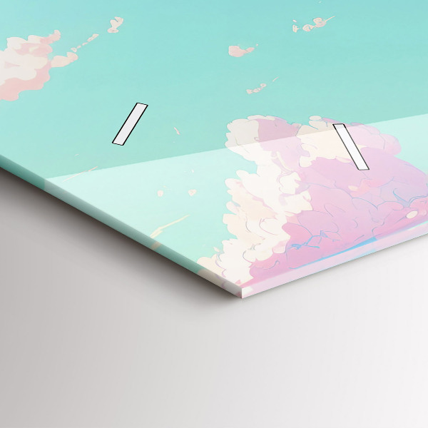 Horizontale Uhr Pastellfarbener Himmel